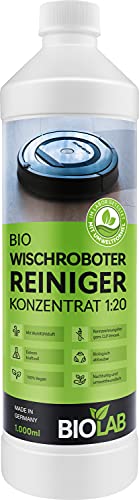 BIOLAB Bio Wischroboter Reinigungsmittel (1000 ml) Reiniger auch für Saugroboter mit Wischfunktion - Bodenreiniger Konzentrat - 1