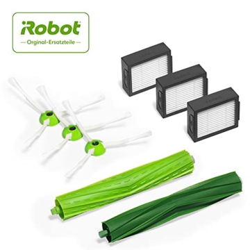 iRobot Originalteile - Roomba e- und i-Serie Nachfüllsatz - 3 Hochleistungsfilter, 3 Eck- und Kantenreinigungsbürsten, und 1 Set der Multibodenbürsten - Grün - 2