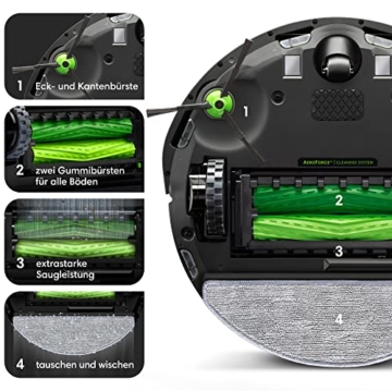 iRobot Roomba Combo i8 (i8176) Saug- und Wischroboter mit 2. Auffangbehälter mit Wischpad, Intelligente Katierung, Sprachassistenten kompatibel, WLAN, Individuelle Einstellung per App, Light Silver - 3